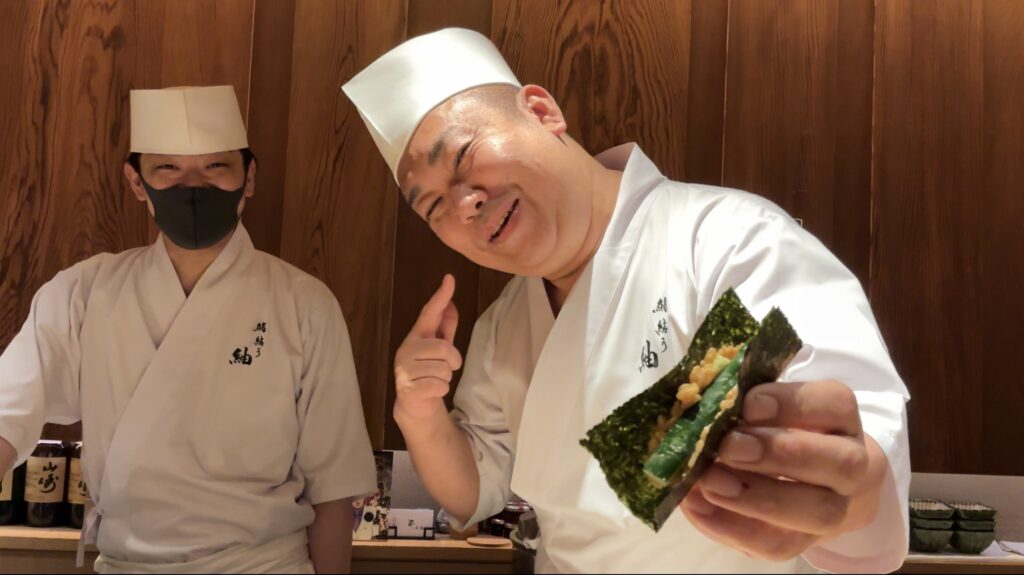 鮨結う紬のプリン巻き