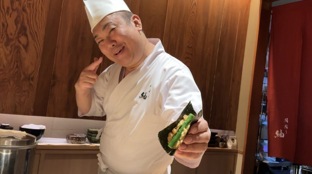 鮨結う紬のプリン巻き