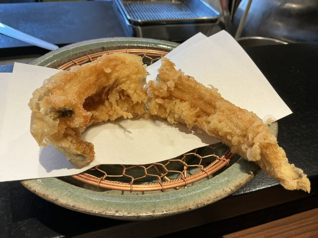 天々蕎々うめ庵のアナゴ