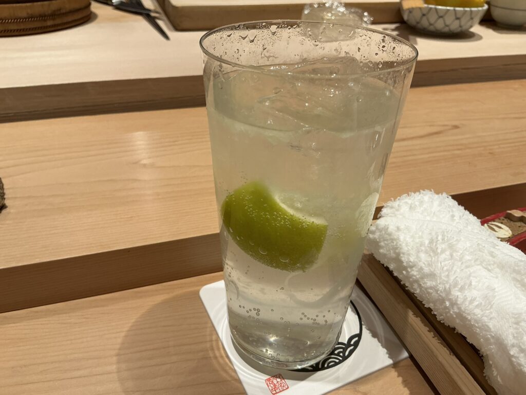 浅草壽司清のライムサワー