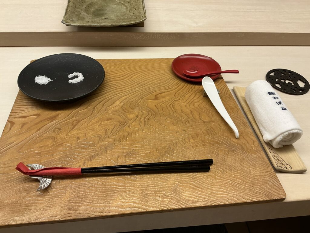 鮨おばなのカウンターセット