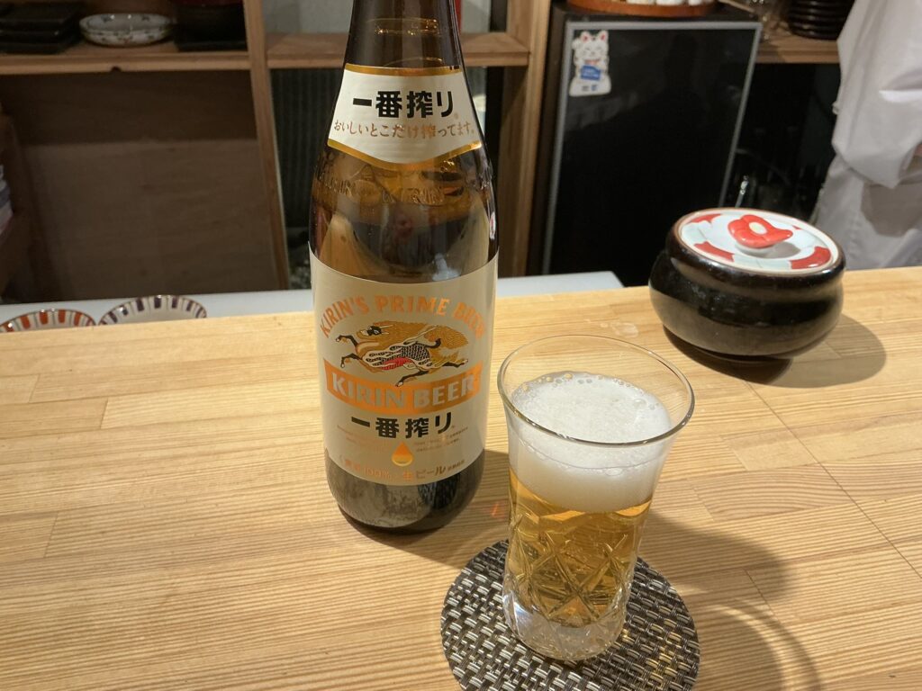 寿司こまちのビール