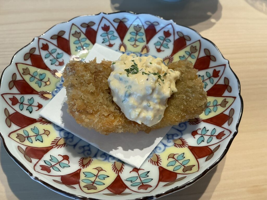 鮨由うのタチウオのフライ