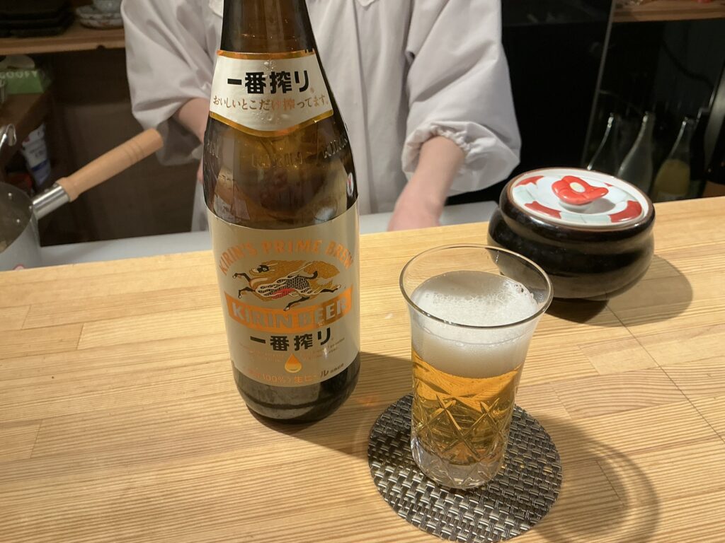 寿司こまちのビール