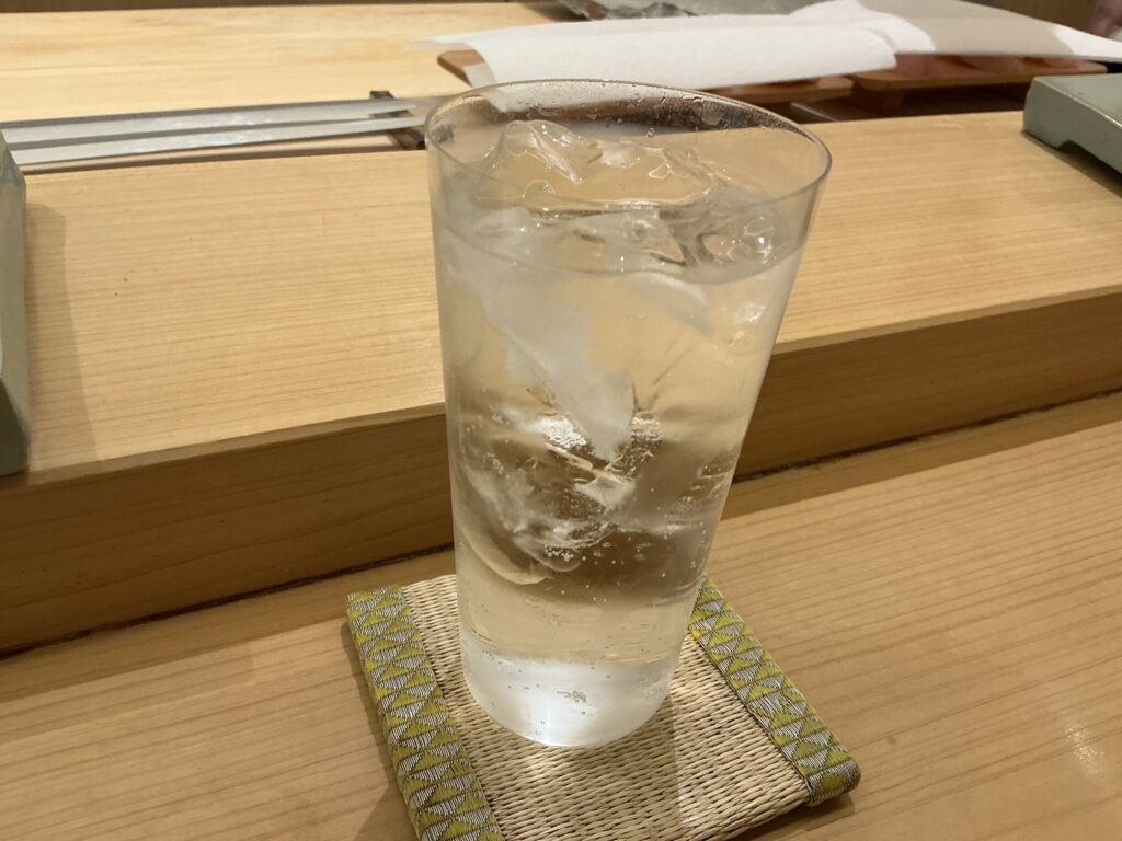 鮨神楽の麦焼酎