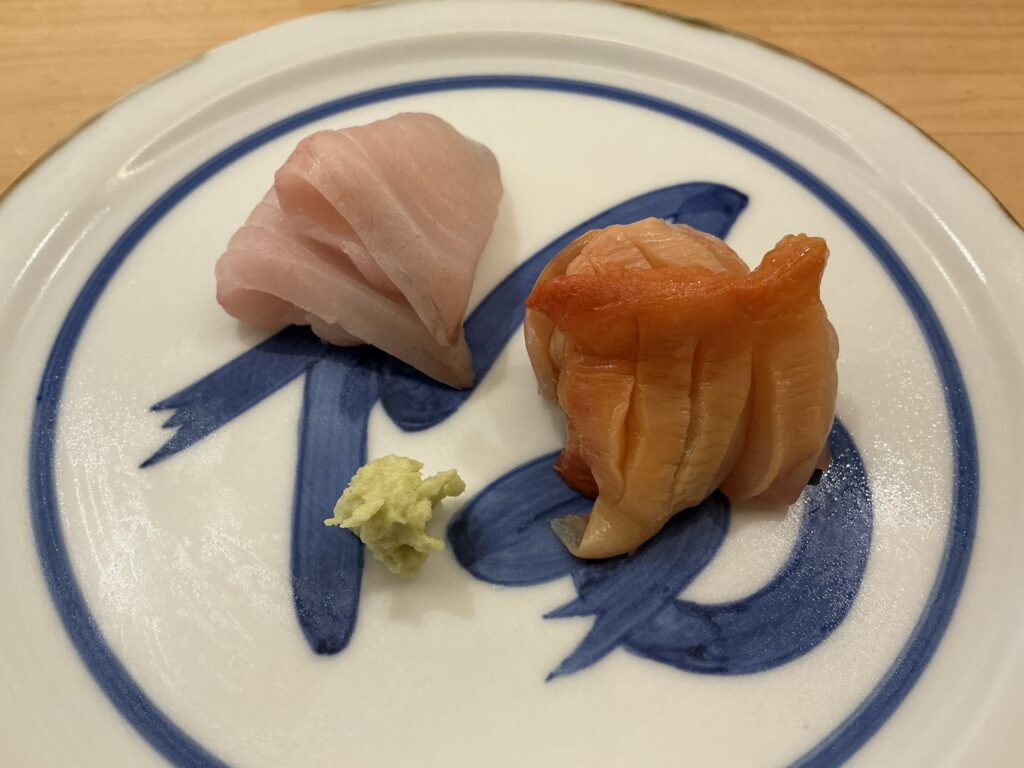 鮨神楽のサワラとアカガイ