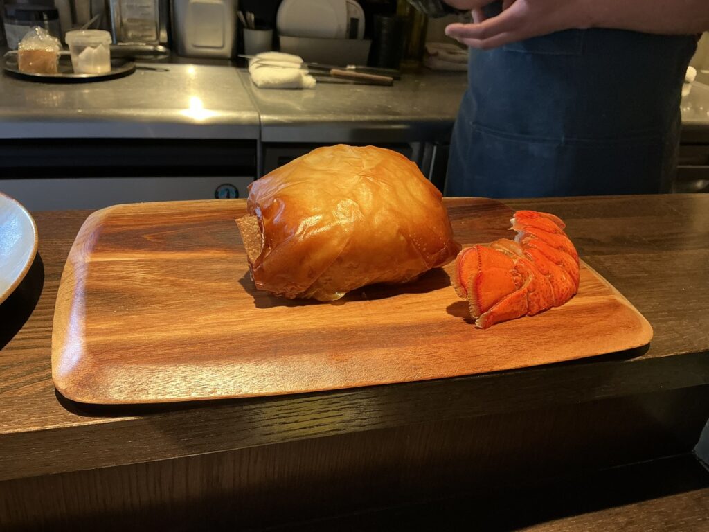 ルナ・エ・ガットのスペシャリテ 長谷川農産のジャンボマッシュルームのオーブン焼き