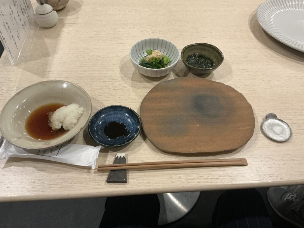 ふく庵のテーブルセット