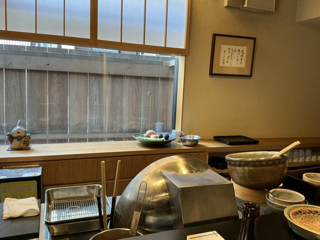 天々蕎々うめ庵の店内