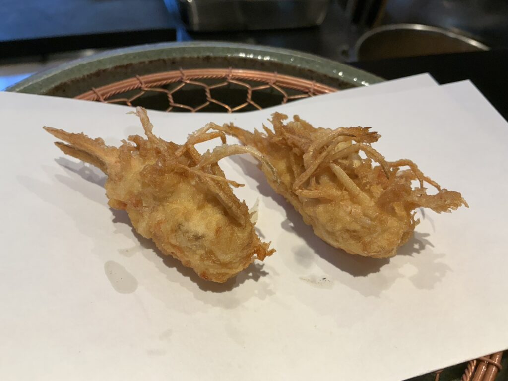 天々蕎々うめ庵のクルマエビ