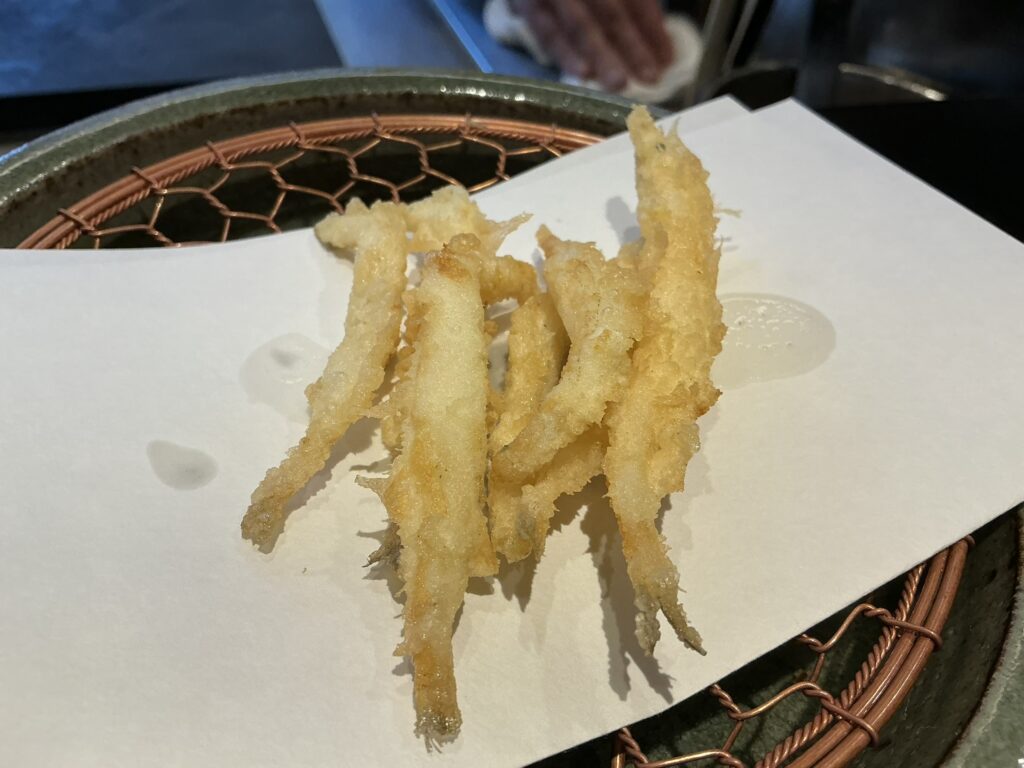 天々蕎々うめ庵のシラウオ