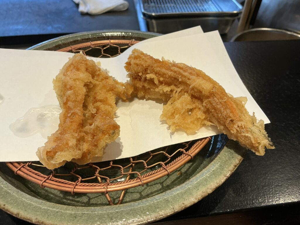 天々蕎々うめ庵のアナゴ