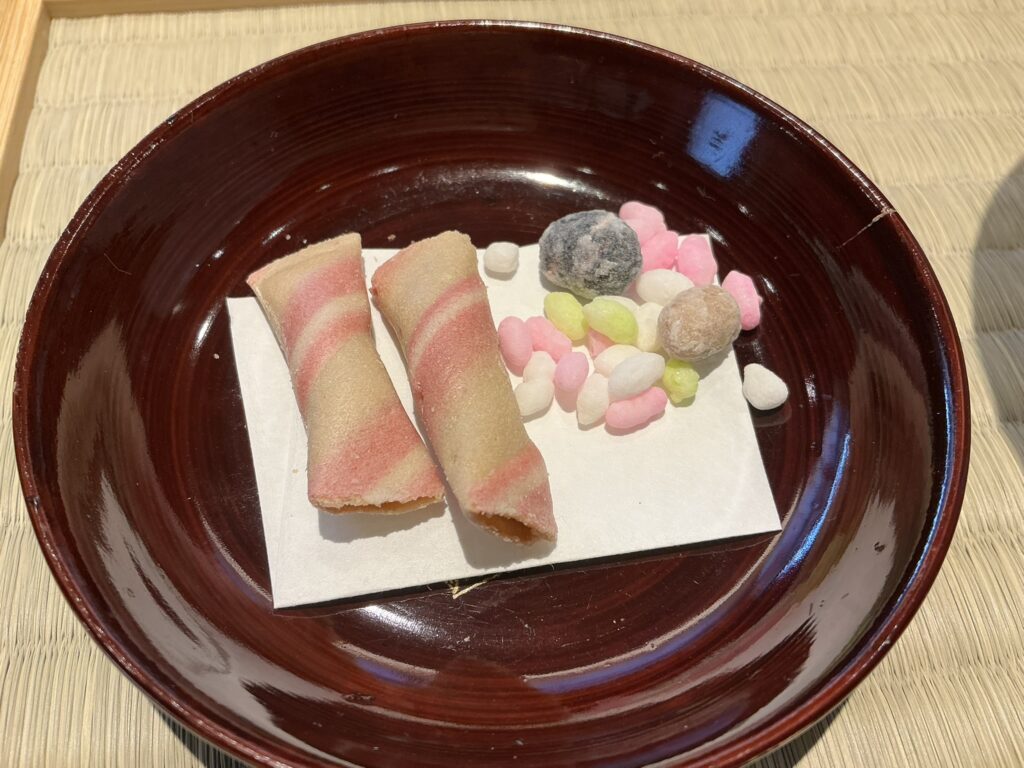 天々蕎々うめ庵のお茶菓子