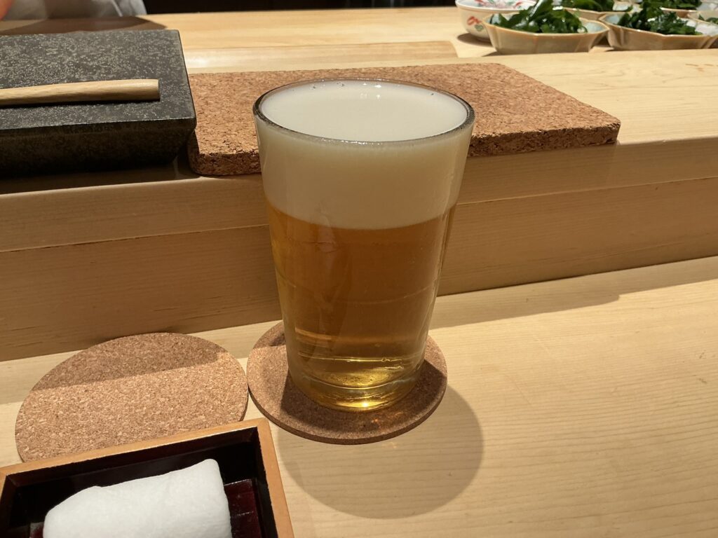 鮨結う紬のビール