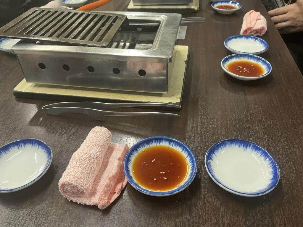 スタミナ苑のテーブルセット