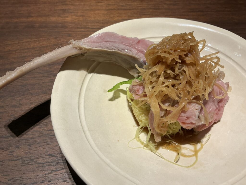 旧雨の仔牛 新生姜のソース