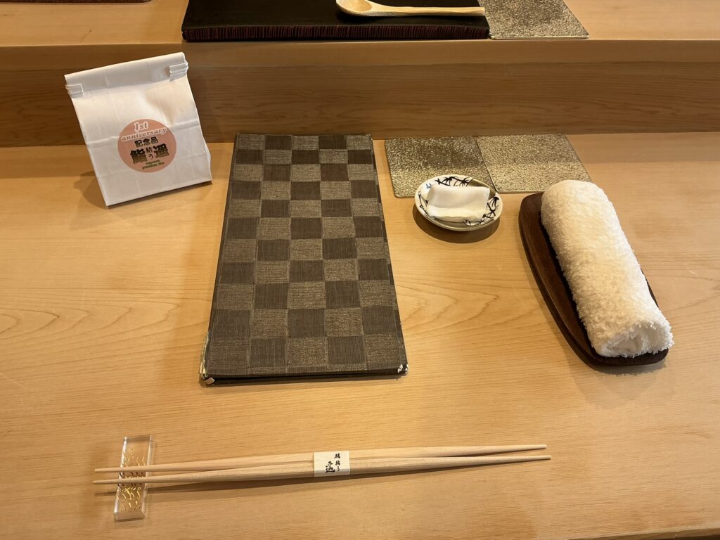 鮨結う遥のカウンターセット