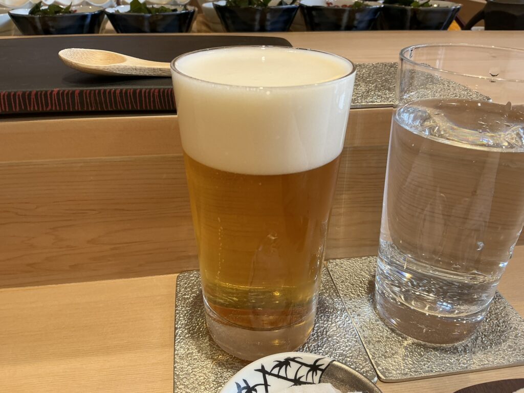 鮨結う遥のビール