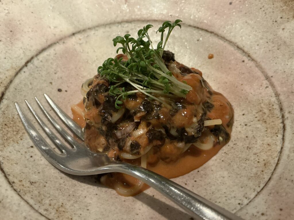 ルナ・エ・ガットの季節の食材を使った冷製パスタ