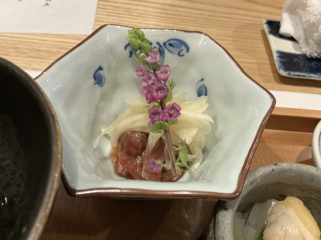 なみの上の季節のおばんざい五種盛り