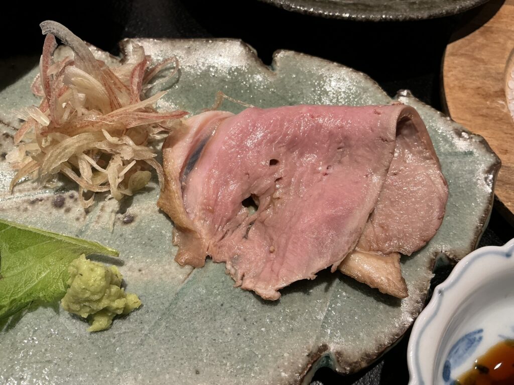 天々蕎々うめ庵の鴨ロース