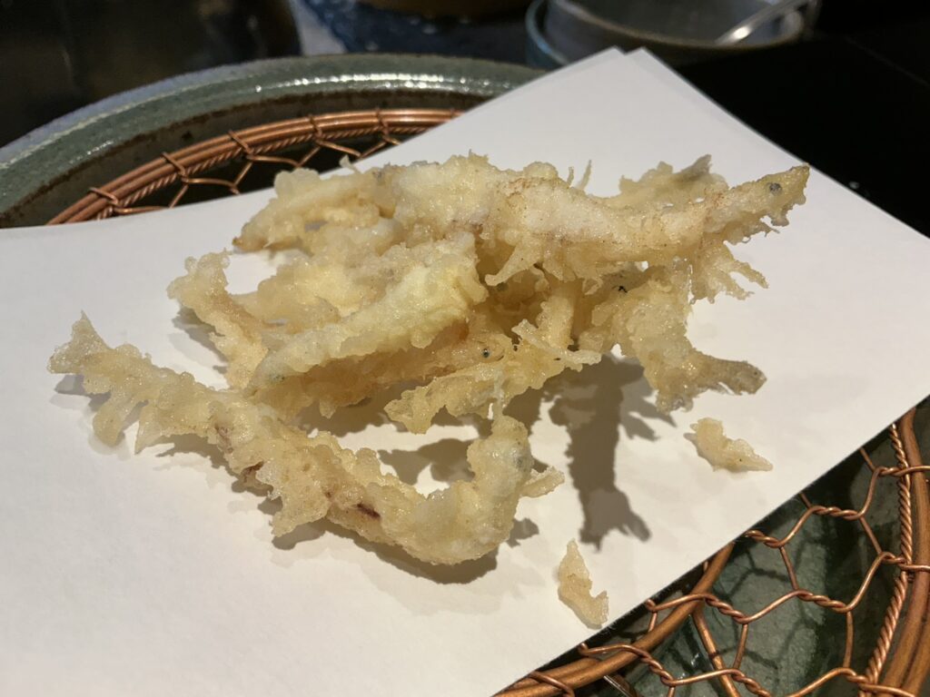 天々蕎々うめ庵のシラウオ