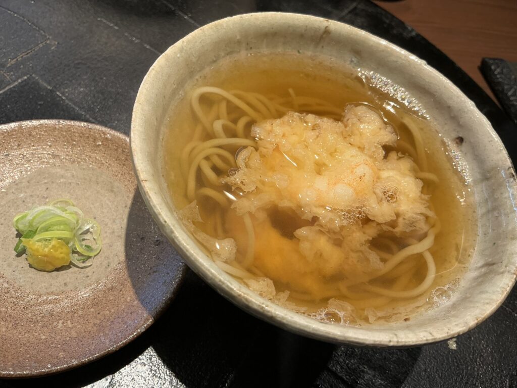 天々蕎々うめ庵のかき揚げ