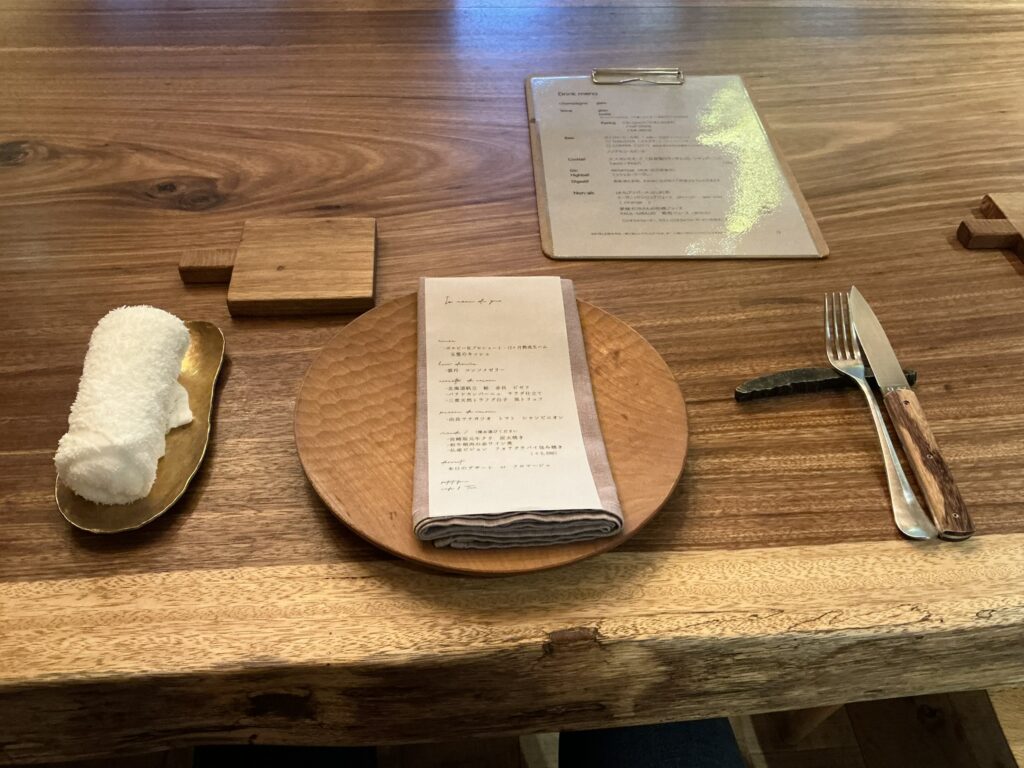 前芝料理店のカウンターセット