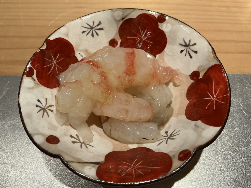寿司栄のガスエビ、シマエビ、オニエビ