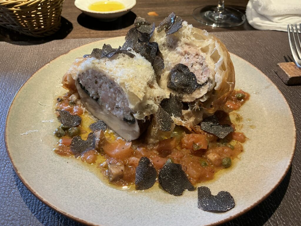 ルナ・エ・ガットの長谷川農産のジャンボマッシュルームのオーブン焼き