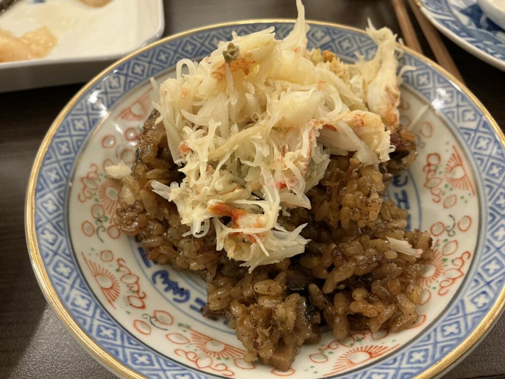 巴蜀のズワイガニおこわ