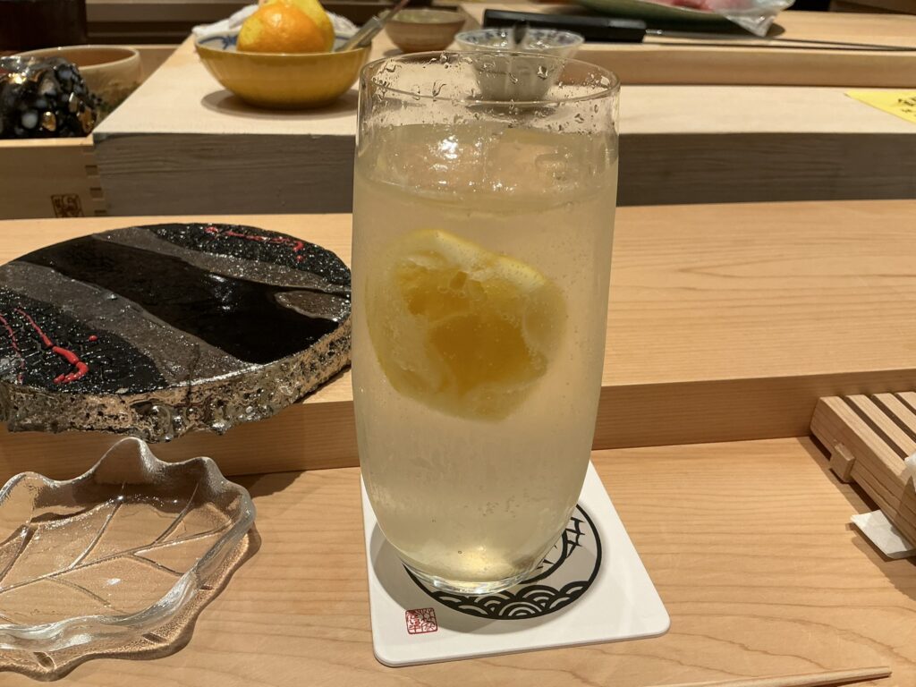 寿司清のレモンサワー