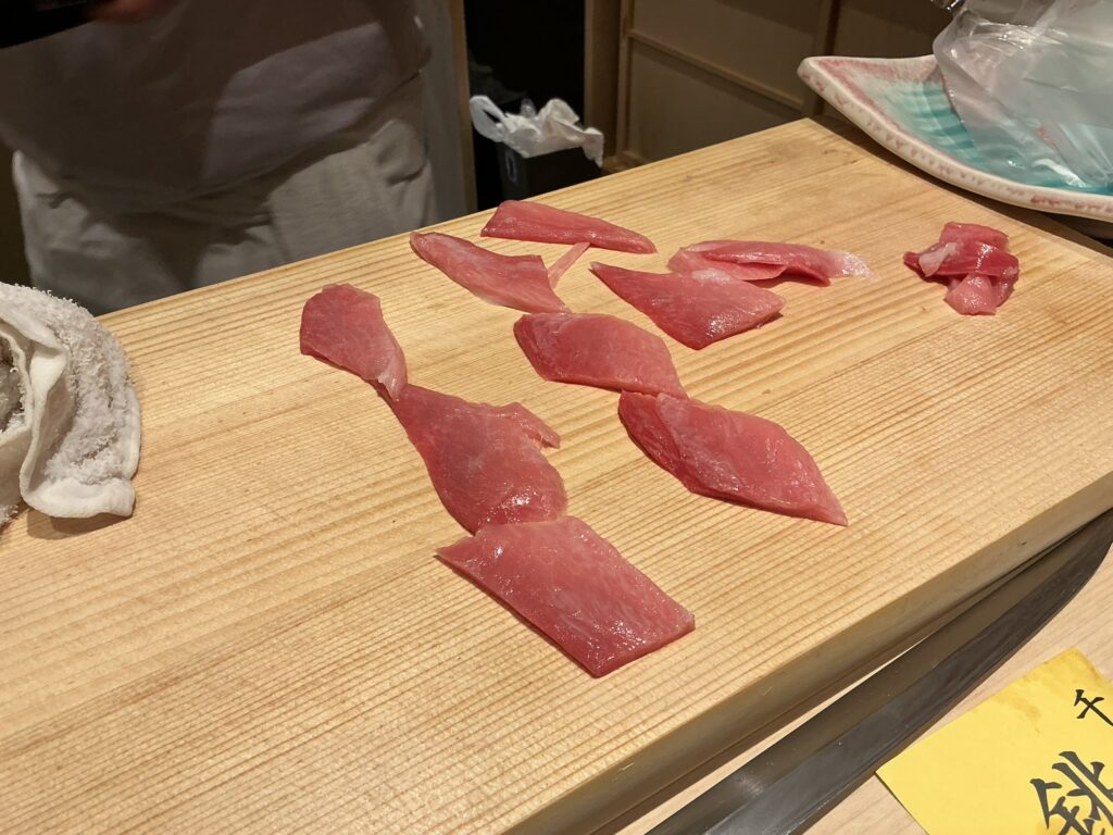 寿司清のマグロの剥がし
