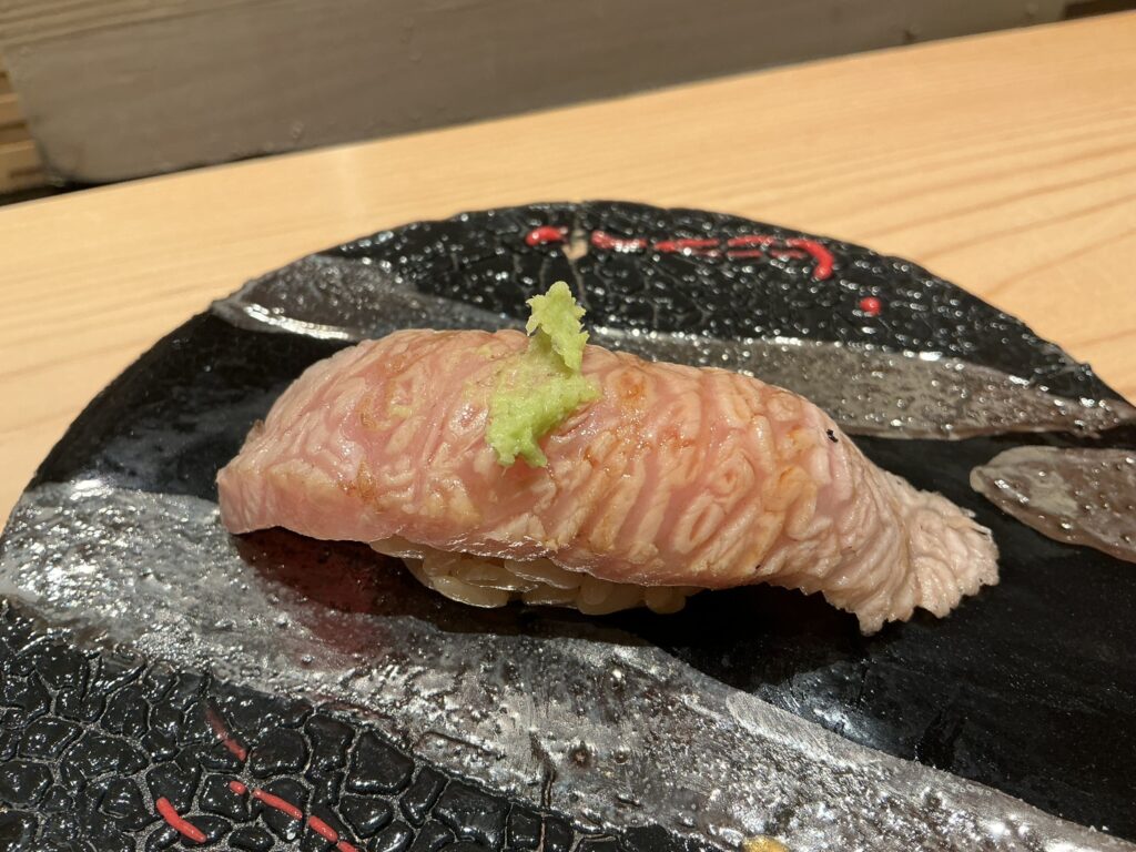 寿司清のカマトロの炙り