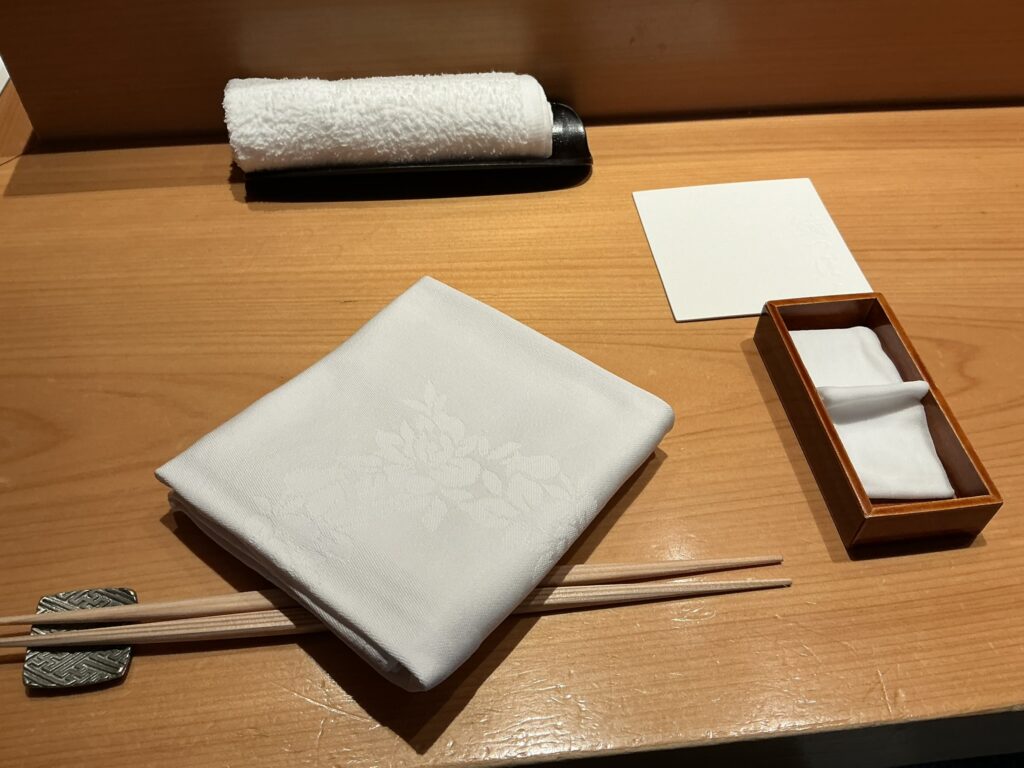 鮨つぼみのカウンターセット