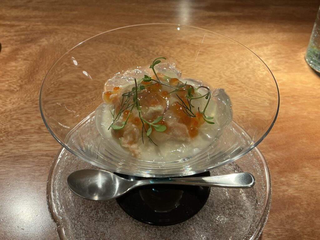 ランコニュの新玉葱　サクラマス　蛤