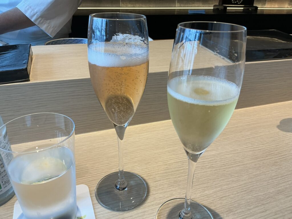 麻布鮨功のシャンパン