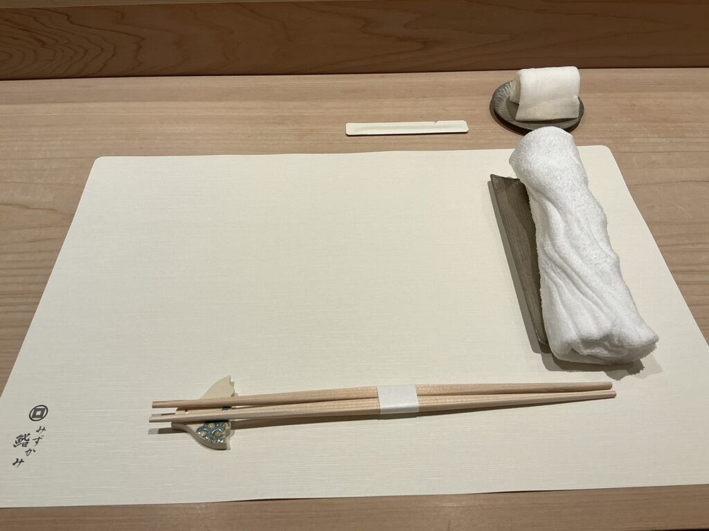 鮨みずかみのカウンターセット