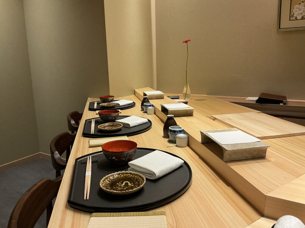 天ぷら北川の店内