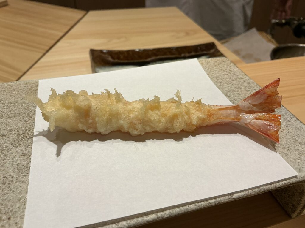 天ぷら北川のクルマエビ