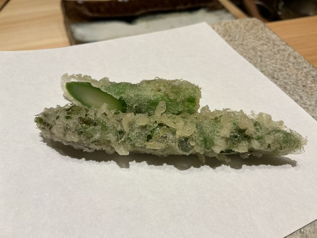 天ぷら北川のアスパラ