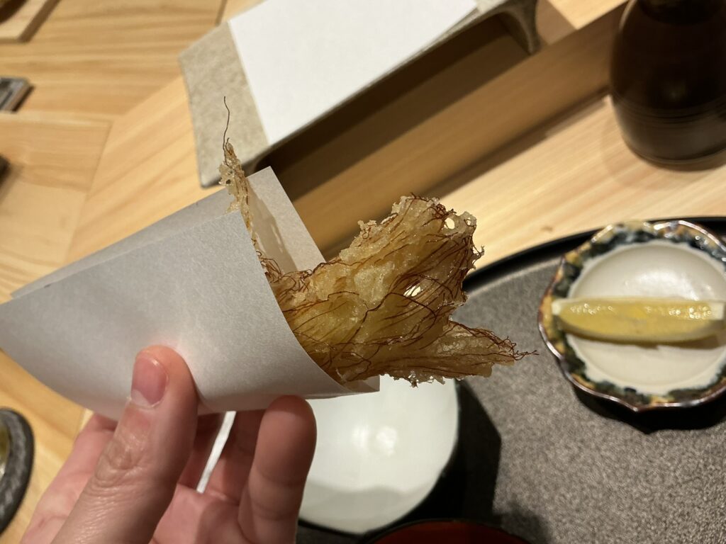 天ぷら北川のヤングコーン