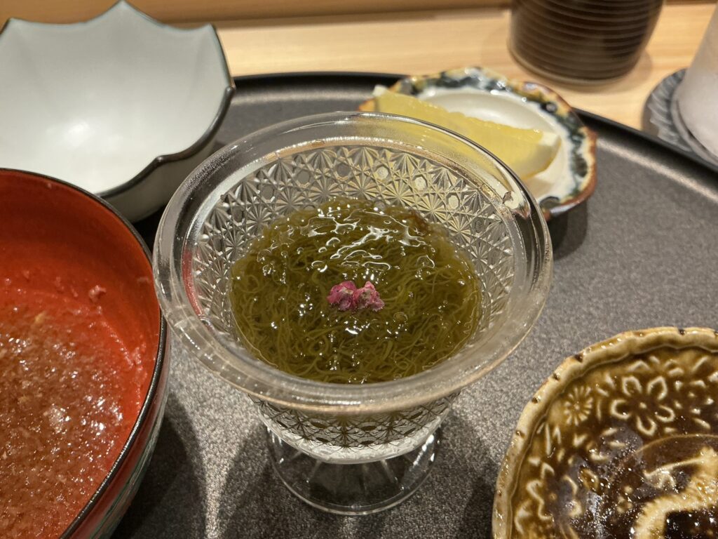 天ぷら北川のモズク