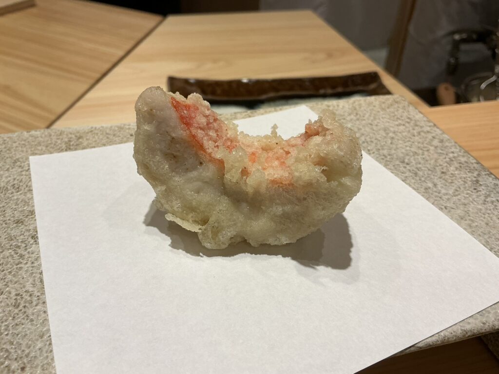 天ぷら北川のキンメダイ