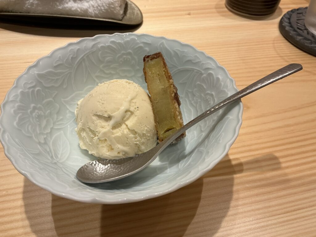 天ぷら北川のミルクアイス