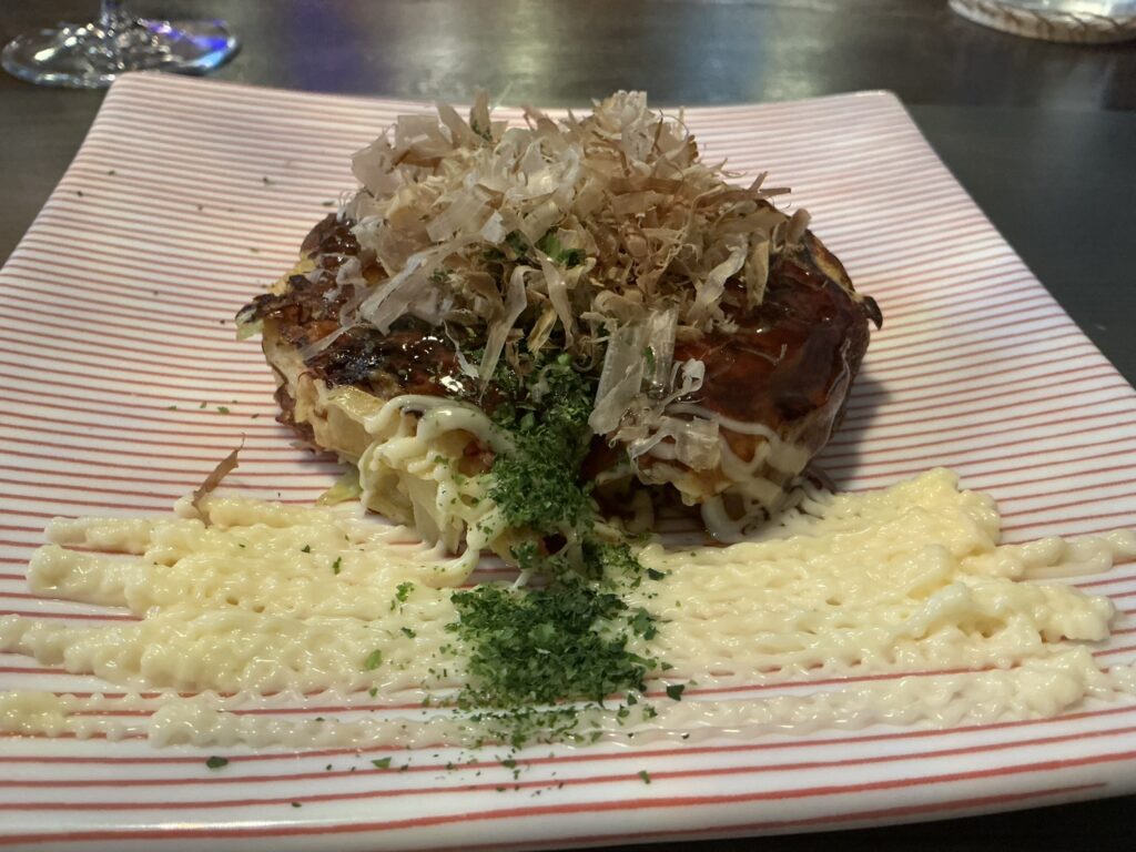 鉄板焼花のお好み焼き