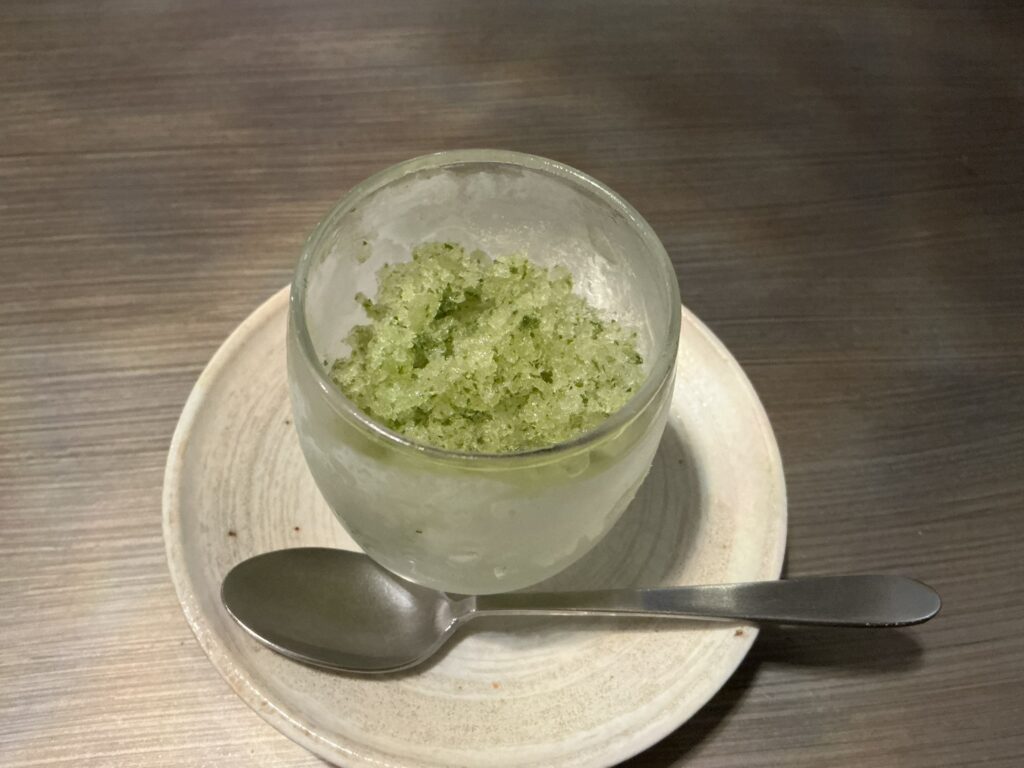 鉄板焼花のシャーベット