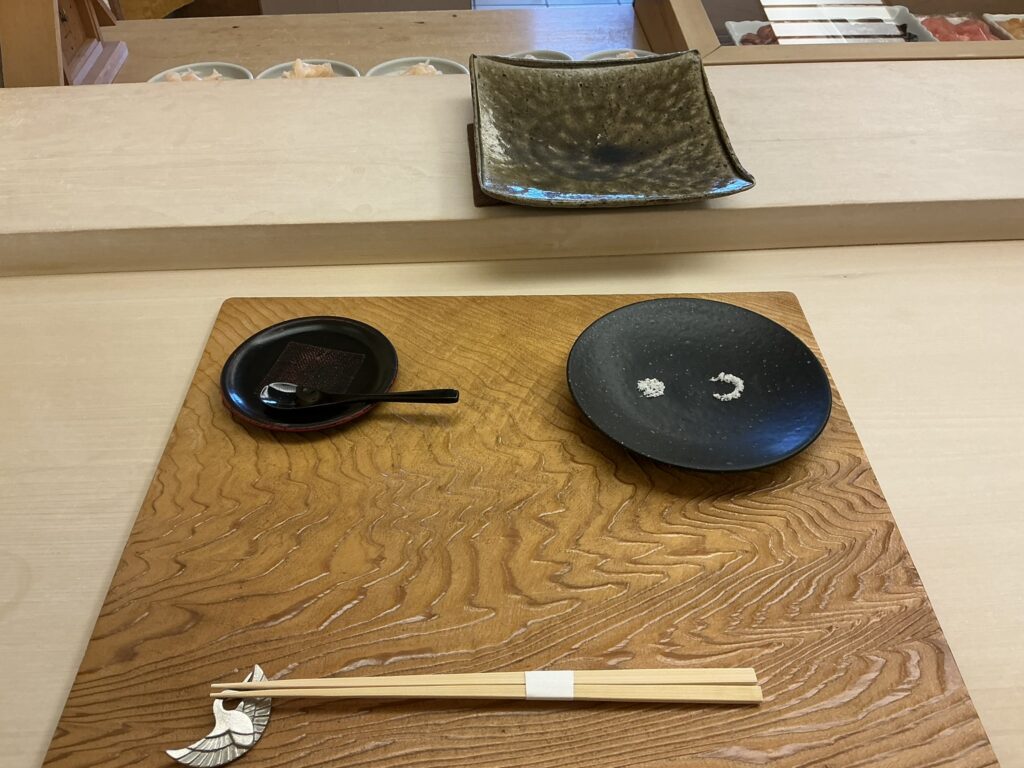 鮨おばなのカウンターセット