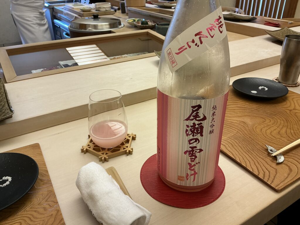 鮨おばなの日本酒