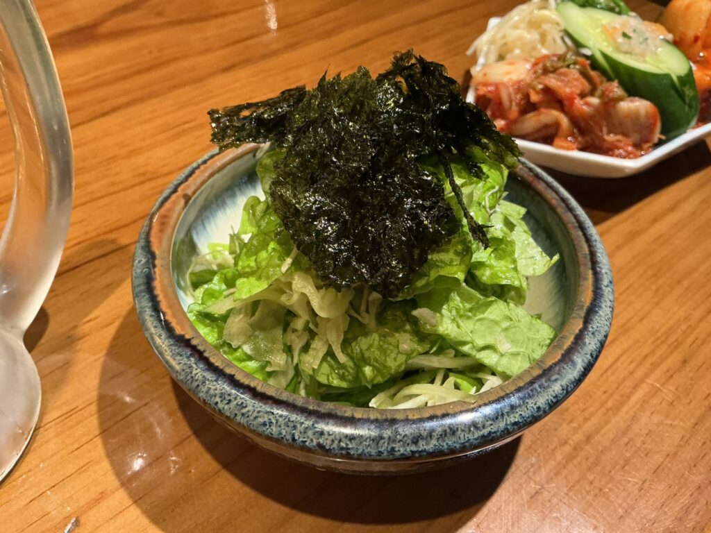 肉の頂のチョレギサラダ